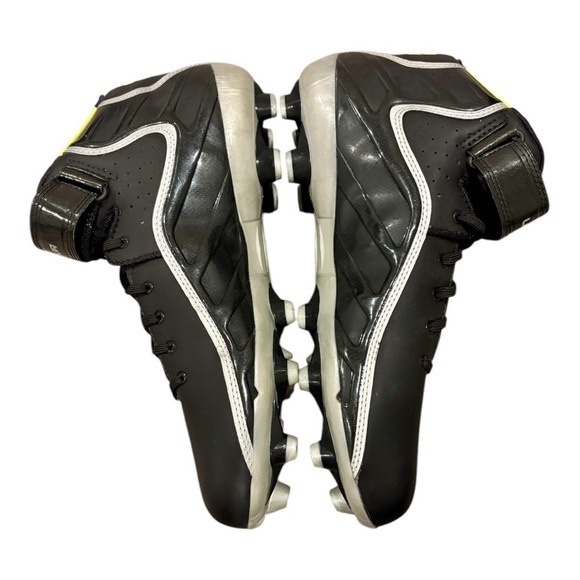 Under Armour Mens 12 Cleats Football Black Neon Green Ankle Lace Up Sports EUC - Picture 3 of 10